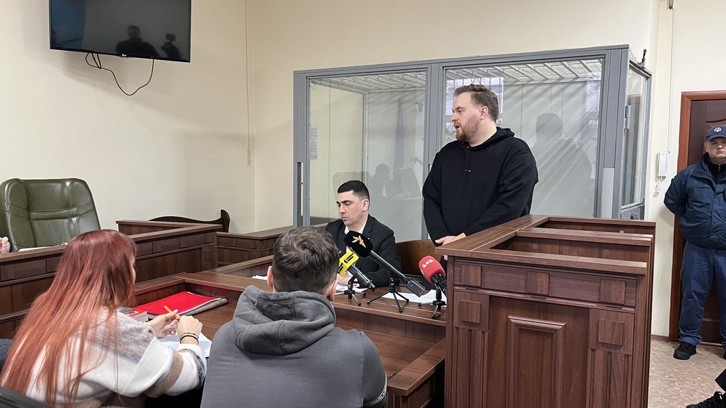 Екстелеведучий Макс Назаров у Солом'янському райсуді Києва, 21 січня 2025 року. Фото: Анна Сергієць