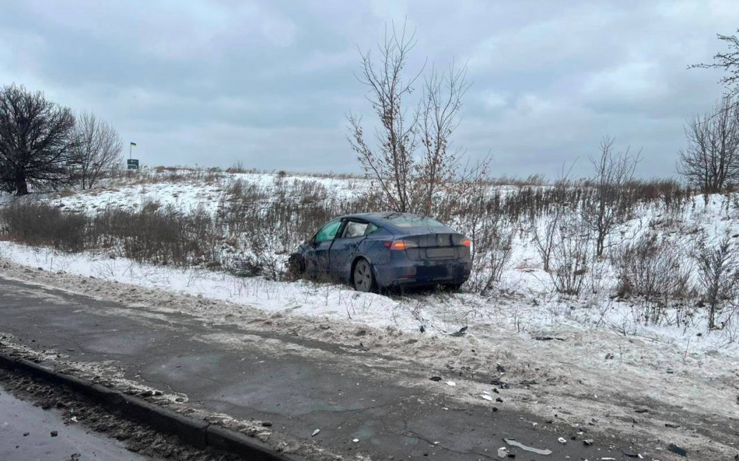 ДТП у Голосіївському районі. Фото: Нацполіція